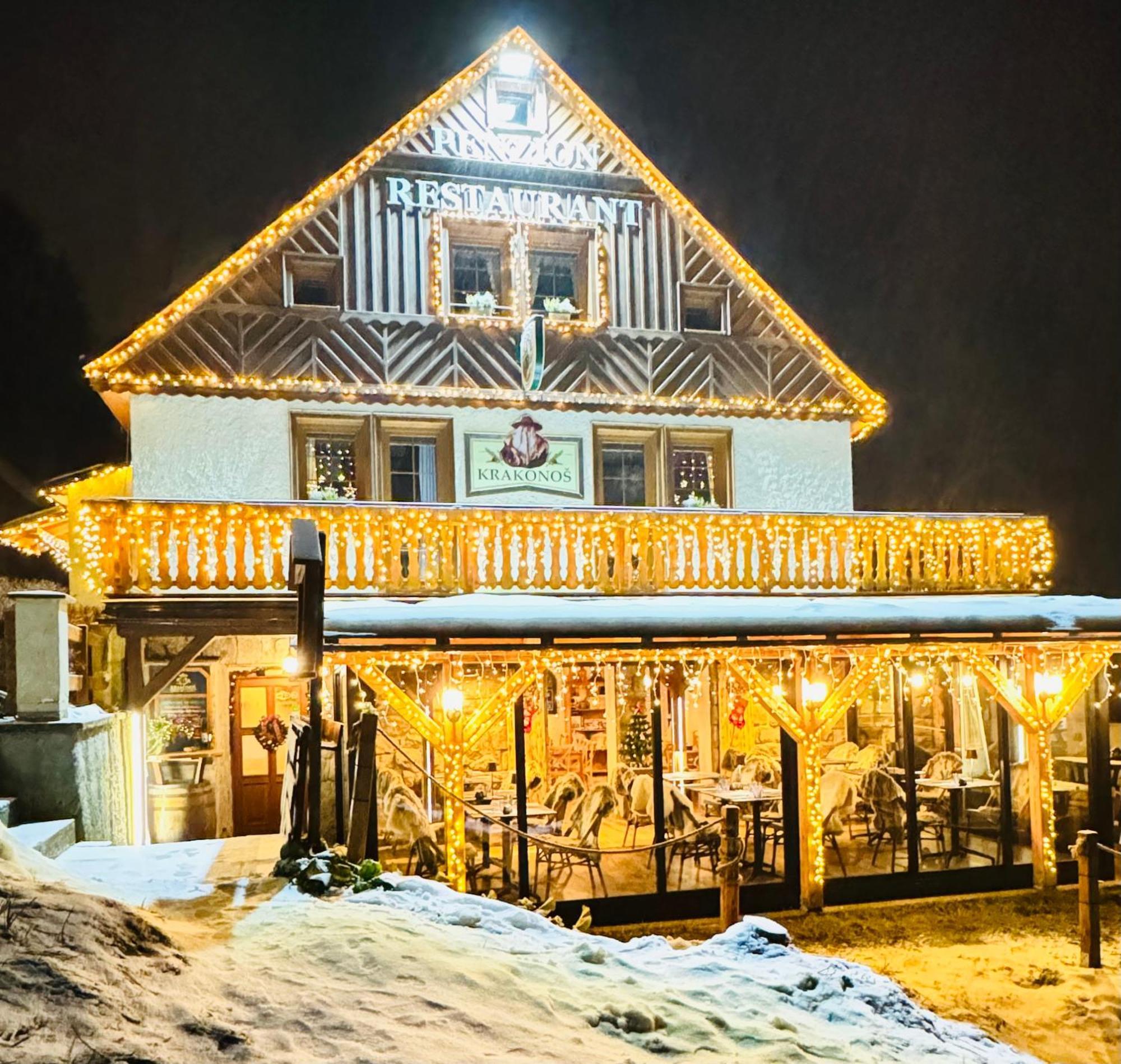 Pension & Restaurant Krakonos ハルラホフ エクステリア 写真